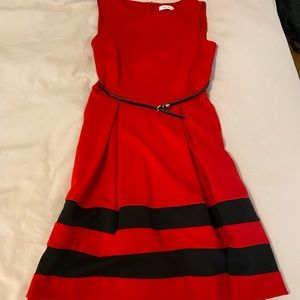 Red Calvin Klein Dress, Size 4P.
